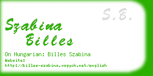 szabina billes business card